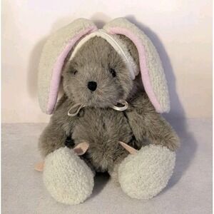 90s House of Lloyd Bunny Bear Plush Jointed Slippers Ears Stuffed Animal 1995 9"